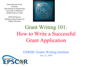 How to Write a Successful Grant Application