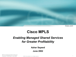 MPLS for Managed Shared Services