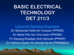 BASIC ELECTRICAL TECHNOLOGY DET 211/3