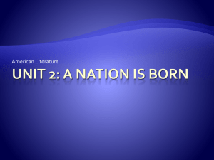 Unit 2: A Nation is born