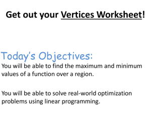 Get out your Vertices Worksheet! - Greer Middle College || Building