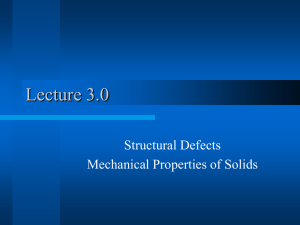 Lecture3.0 Defects and Solid Mechanics