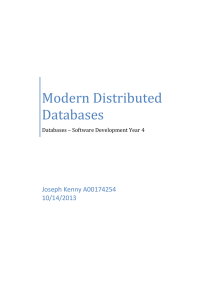 Modern Distributed Databases