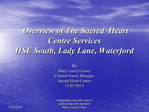 Overview of the Sacred Heart Centre Services