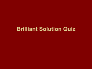 Brilliant Solution Quiz Question 1.