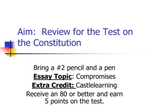 Aim: Review for the Test on the Constitution