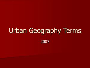 Urban Geography Terms