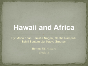 Hawaii and Africa