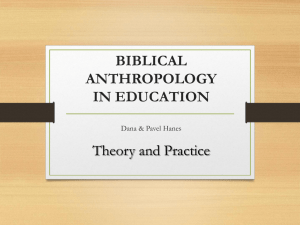 Biblical Anthropology in Education (ppt.)