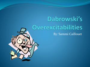 Dabrowski's Over-Excitabilities