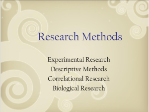 Module One-Research Methods