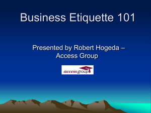 Business Etiquette 101