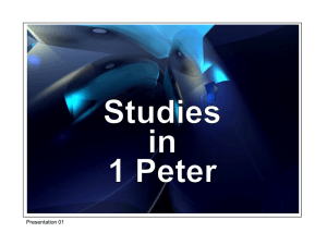 01 1 Peter 1v1-5 Salvation - Grounded and Accomplished