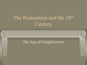 The Restoration and the 18th Century