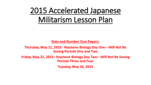 2015 Academic A Japanese Militarism Lesson Plan