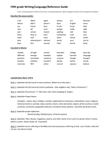 Fifth grade Writing/Language/Reference Guide
