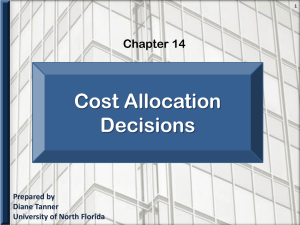 Cost Accounting Chapter 14 - University of North Florida