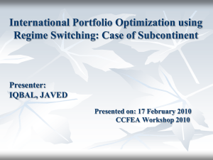 International Portfolio Optimization using Regime Switching