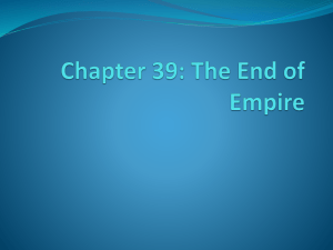 Chapter 39: The End of Empire