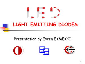 Light Emitting Diodes (LED's) - METU