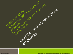 Chapter 001 Managing Human Resources
