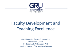 Faculty Development and Teaching Excellence