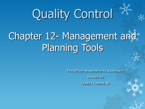 Quality Systems Management Management Tools