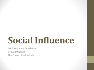 Social Influence - School District of Cambridge
