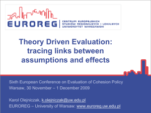 Theory driven evaluation