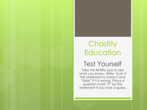 Chastity Education