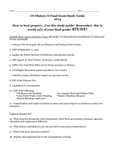 US History II Final Exam Study Guide 2014 How to best prepare