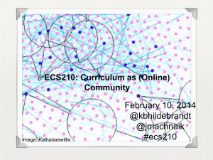 Online community ECS 210 Winter 2014 - ecs210