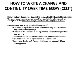 HOW TO WRITE A CHANGE AND CONTINUITY OVER TIME ESSAY