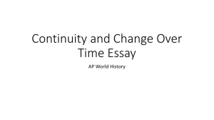Continuity and Change Over Time Essay