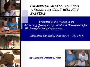 Expanding Access to ECCD