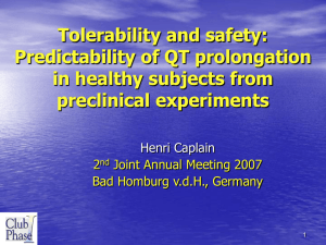 Tolerability and safety