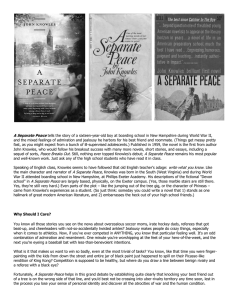 A Separate Peace Theme of Identity