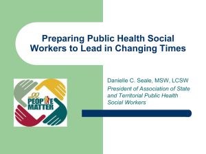 Public Health Social Work Standards