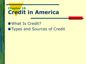 The History of Credit