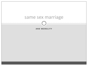 same-sex marriage and morality