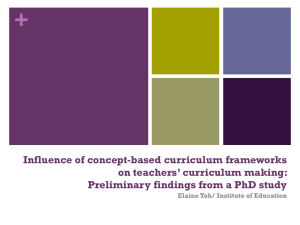Influence of concept based curriculum frameworks on teachers