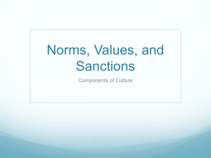 Norms, Values, and Sanctions