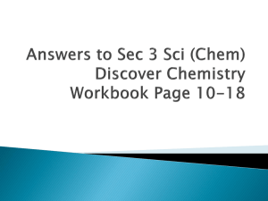 Answers to Sec 3 Sci (Chem) Discover Chemistry Workbook Page