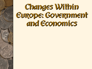Economic and Political changes in Europe notes