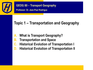 Chapter 1 Transportation and Geography