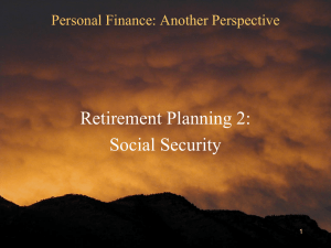 Social Security - Personal Finance