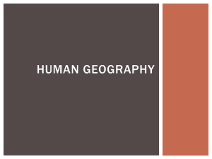 HUMAN GEOGRAPHY