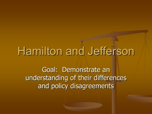 Hamilton vs. Jefferson Views on Human Nature