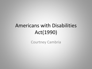 Americans with Disabilities Act(1990)