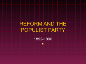 Reform Movement and Populist Party